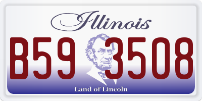 IL license plate B593508