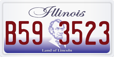 IL license plate B593523