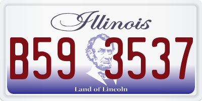 IL license plate B593537