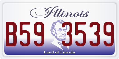 IL license plate B593539