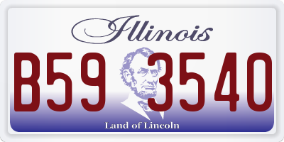 IL license plate B593540