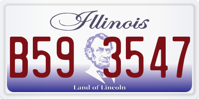 IL license plate B593547