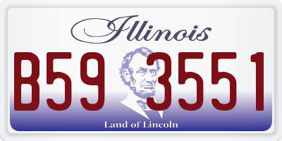 IL license plate B593551