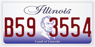 IL license plate B593554