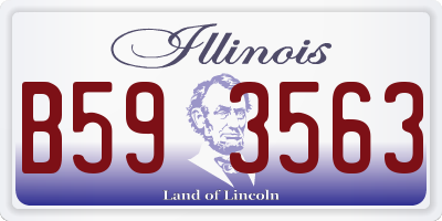 IL license plate B593563