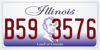 IL license plate B593576