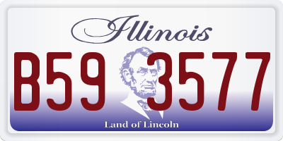IL license plate B593577