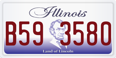IL license plate B593580