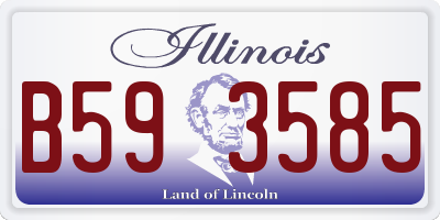 IL license plate B593585
