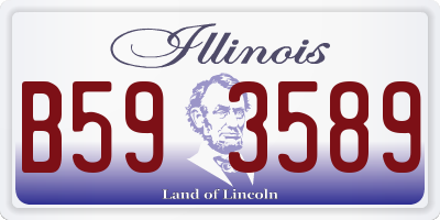 IL license plate B593589