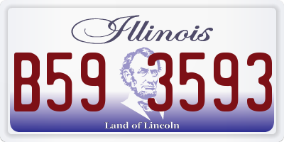 IL license plate B593593