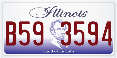 IL license plate B593594