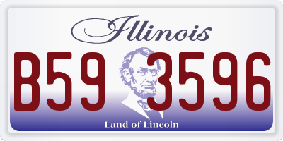 IL license plate B593596