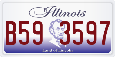 IL license plate B593597