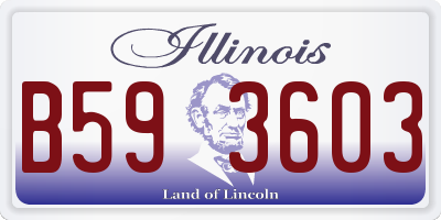 IL license plate B593603