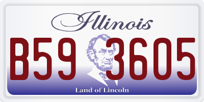 IL license plate B593605