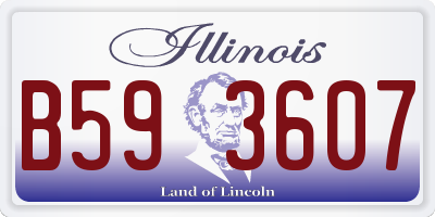IL license plate B593607