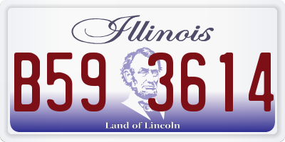IL license plate B593614