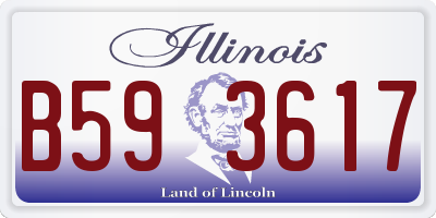 IL license plate B593617