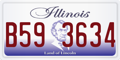 IL license plate B593634