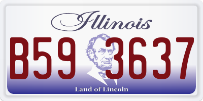 IL license plate B593637