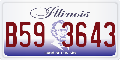 IL license plate B593643