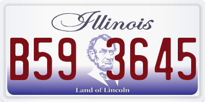 IL license plate B593645