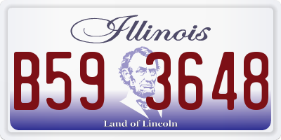 IL license plate B593648
