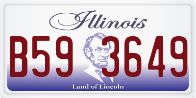 IL license plate B593649
