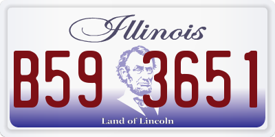 IL license plate B593651
