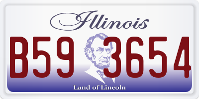 IL license plate B593654