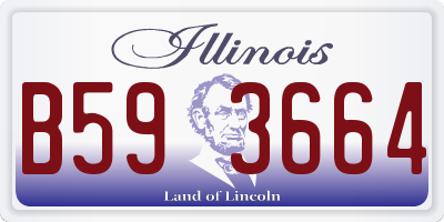 IL license plate B593664