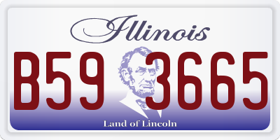 IL license plate B593665