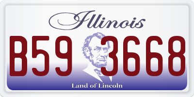 IL license plate B593668