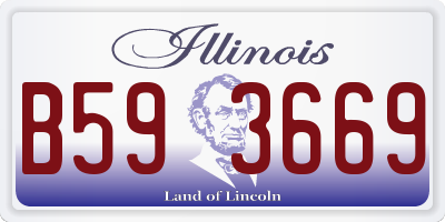 IL license plate B593669