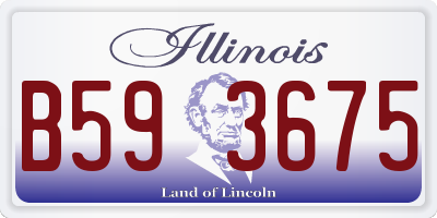 IL license plate B593675