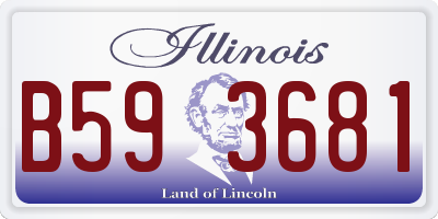 IL license plate B593681