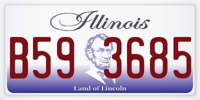 IL license plate B593685