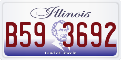 IL license plate B593692