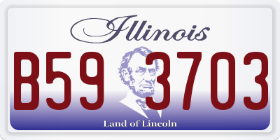 IL license plate B593703