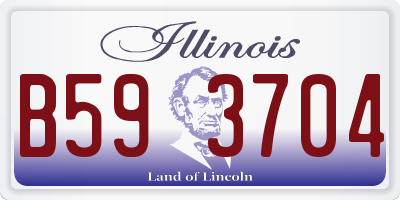 IL license plate B593704
