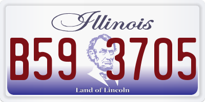 IL license plate B593705