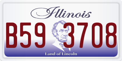 IL license plate B593708