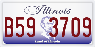 IL license plate B593709