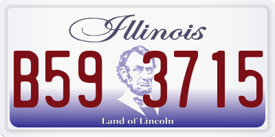IL license plate B593715