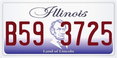 IL license plate B593725