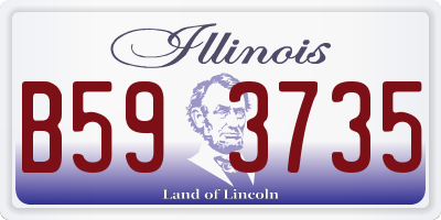 IL license plate B593735
