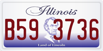 IL license plate B593736