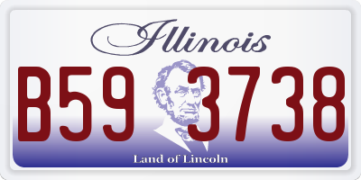 IL license plate B593738