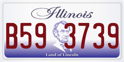 IL license plate B593739